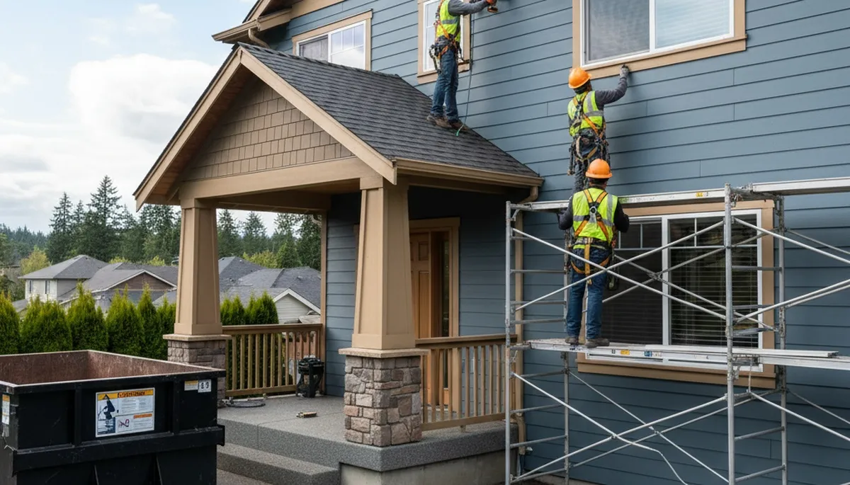 Seattle, WA siding contractor showcasing vinyl siding installation for residential exterior improvement
